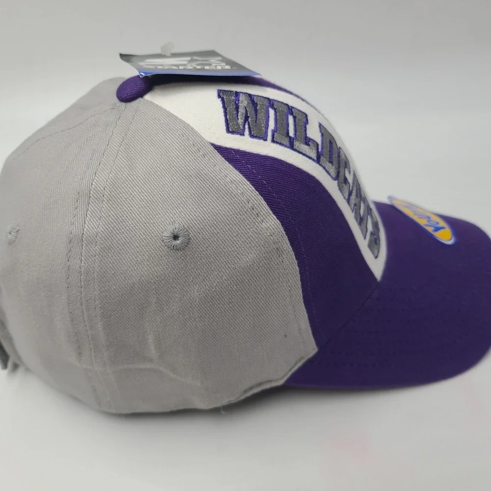 Vintage Youth Kansas State Wildcats Hat Adjustable Starter Purple Gray NCAA KSU